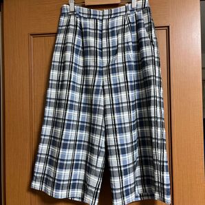 アナザーエディション ボトムス ガウチョ チェックパンツ レディース