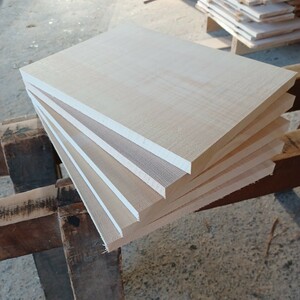 B-1431【40.5×27.7～29×2cm】 国産ひのき 　板 　5枚セット　テーブル 　まな板　 看板 　一枚板　 桧　 檜　無垢材　 DIY