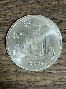 カナダ 10ドル エリザベス2世 1976 モントリオールオリンピック記念コイン 硬貨 貨幣 メダル 中古