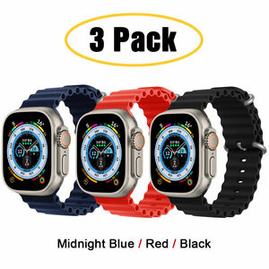 [ high quality ]Apple Watch Ultra series3 4 5 6 7 8 9 Ocean band sport band 3 pcs set [B] 38/40/41/42/44/45/49mm