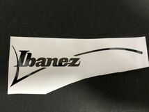 Ibanez ヘッドロゴ ステッカー ブラック #DECAL-IBANEZ1-BLACK_画像1