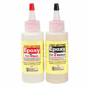 Stewmac Epoxy 2 жидкость эпоксидный лечение полимер resin Fast-Setting ( скорость . type ) прозрачный 2oz(56.7g)×2 #STEWMAC-EPOXY-FAC