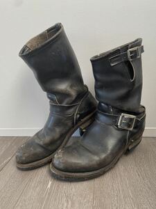 希少★RED WING レッドウィング PT83 エンジニアブーツ レザー 黒 米国製 7 1/2