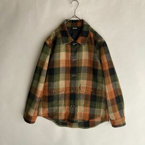 JOURNAL STANDARD ジャーナルスタンダード ウール チェック シャツ ジャケット ブリティッシュ トップス 羽織り オリーブ系 size M