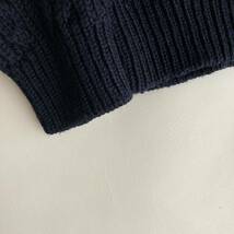 TOMORROWLAND tricot トゥモローランドトリコ アランニット フィッシャーマンズセーター ウール ケーブル編み ネイビー size M_画像8
