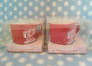 p tb-2【NESCAFE　KitKat】ネスレ　キットカット　五角マグカップ　合格　２個セット