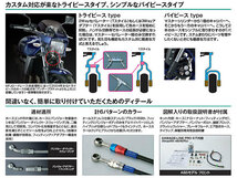 モンキー125(ABS車/19)用ステンメッシュ・フロントブレーキホース(シングル/スタイル/クリア＆赤青)｜スウェッジラインプロ_画像2