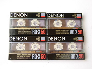 DENON RD-X50 ノーマルポジション TYPE I カセットテープ 4本セット 未使用/未開封 1円スタート