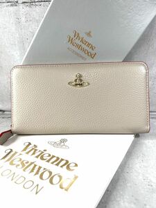 [送料無料]Vivienne Westwood ヴィヴィアンウエストウッド 55VV339 ラウンドファスナー 長財布 ベージュ