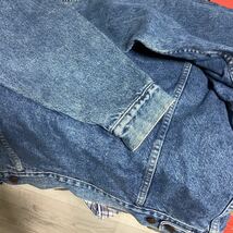 ぬ1282 USA製 Levi's リーバイス 70417 9316 トラッカージャケット 90's 裏地ネル ジージャン デニムジャケット L ビンテージ 4ポケ_画像7