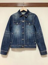 な1221 TOMMY HILFIGER トミーヒルフィガー ジージャン デニムジャケット 0 レディース ユーズド加工_画像1