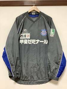 と1216 ヴァンフォーレ甲府 DELLERBA ウインドシャツ サッカーシャツ 2XO グレー ピステ 日本製 トレーニングシャツ