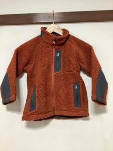 na1206 L.L.Bean L e ruby n fleece jacket 5/6 Kids M dark orange series 