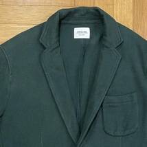MORRIS & SONS 鹿の子テーラードジャケット サイズ表記3 日本製 グリーン コットンナイロン 中古品 14S-KN-003 ブレザー Bishop _画像3