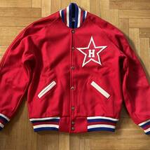 EBBETS FIELD FLANNELS メルトンスタジャン サイズ表記M(JPN L相当) 中古品 HOLLYWOOD STARS 1950 AUTHENTIC JACKET アメリカ製MADE IN USA_画像1