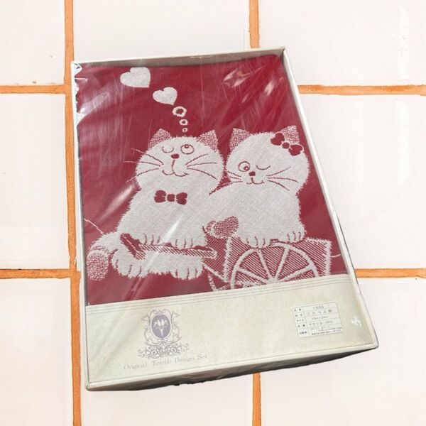 こたつ上掛け 昭和レトロ 猫 200×200 正方形