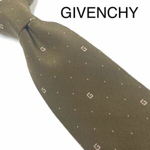 ジバンシー GIVENCHY ネクタイ　ドット　G 総柄　ビジネス　ネクタイコーデ　古着コーデ