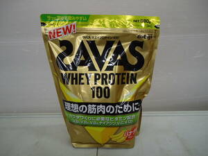 N2704 送料無料！ 未開封 ザバス(SAVAS) ホエイプロテイン100 バナナ風味 980g 賞味期限2025.03