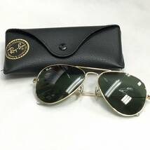 Ray-Ban レイバン サングラス Aviator アビエーター 58□14 135 3N ゴールド グリーン_画像1