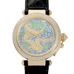 Cartier Cartier Pasha Diamond Dragon World Limited 25 WJ123251 Black/Gold Dial Используемые часы мужчины