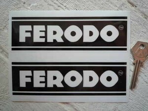 ◆送料無料◆ 海外 Ferodo Black & Clear フェロード 150mm 2枚セット ステッカー