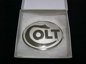 * Vintage Colt COLT buckle [ new goods ] silver plating gorgeous boxed 