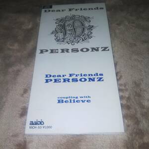 8センチシングルCD PERSONZ Dear Friends パーソンズ