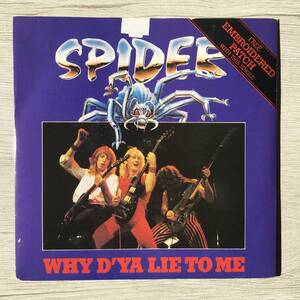 SPIDER WHY D'YA LIE TO ME UK盤　新品未開封　パッチ