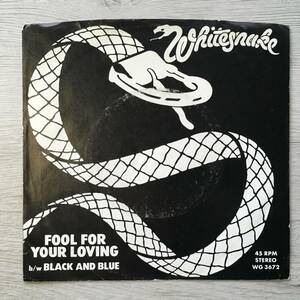 WHITESNAKE FOOL FOR YOUR LOVING US record PROMO