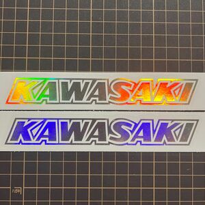 Kawasaki カワサキ　カッティングステッカー　ホログラム　2枚セット