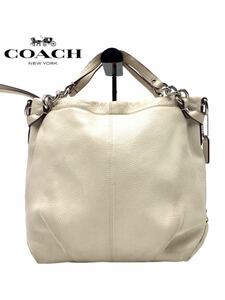 ●美品●超高級●COACH●コーチ●ブランド●ホワイト●ハンドバッグ●バッグ●レザー●メンズ●レディース●お洒落●GA009