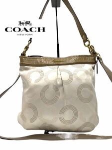 ●美品●COACH●コーチ●ブランド●ホワイト●ショルダーバッグ●バッグ●メンズ●レディース●お洒落●GA027