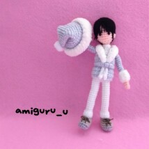 ハンサムゆづくんホワイトサンタver.　羽生結弦くん風　 あみぐるみ ハンドメイド_画像4