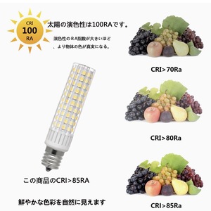 E17 LED 電球 E17 口金 電球色 直径17mm 10w 100w形相当100v~130v 超高輝度 調光器対応 密閉型器具対応 電球色3000ｋ 2個