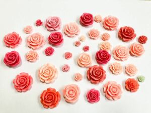  deco parts rose rose material hand made flower plastic parts 