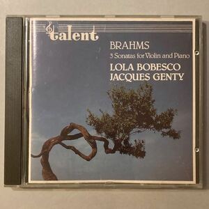 廃盤 ベルギーtalent ローラ・ボベスコ / ブラームス : ヴァイオリン・ソナタ 全3曲 他