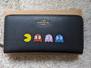 COACH コラボ　パックマン　ラウンドZIPウォレット　F73397