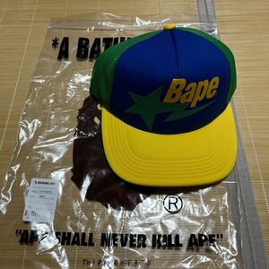 新品未使用　A BATHING APE BAPE KAWS STA ベイブスタ　キャップ　CAP メッシュキャップ　