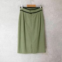 良品 綺麗 Christian Dior クリスチャンディオール サイズ7 セットアップ スーツ シングル 1B テーラードジャケット ロングスカート 緑_画像7