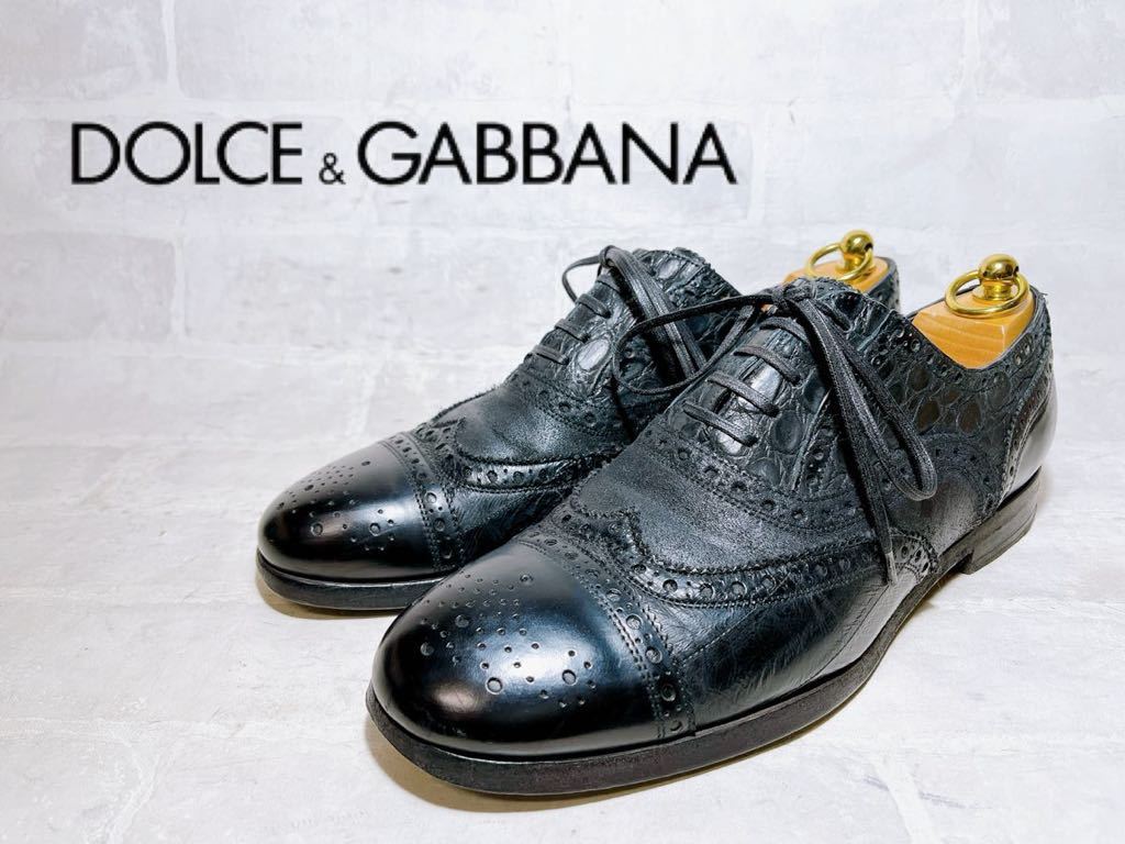 DOLCE&GABBANA ドルチェ&ガッバーナ ドレスシューズ スタッズ 7 1/2 26