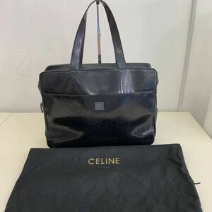 CELINE セリーヌ ハンドバッグ ビジネスバッグ 黒 ロゴプレート 