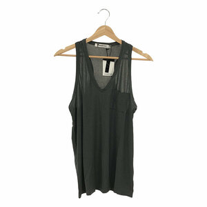 [ new goods ] T by Alexander Wang / tea bai Alexander one | border tank top | XS | green / black [ | lady's 