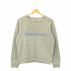 MAISON KITSUNE / メゾンキツネ | Parisienne 刺しゅう クルーネック スウェット | S | グレー | レディース