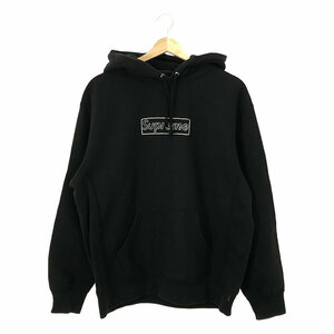 SUPREME / シュプリーム | × KAWS / カウズ Chalk Logo Hooded Sweatshirt / チョークボックスロゴ スウェット パーカー | S | ブラック