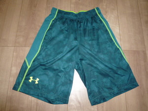 古着★UNDER ARMOUR（アンダーアーマー）★トレーニングハーフパンツ★MTR8317★青緑★SMサイズ★男性用★