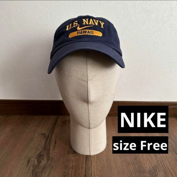 NIKE キャップ　ネイビー　size free