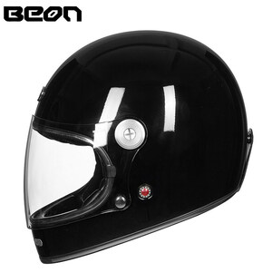 ガラス繊維製品 BEON B-510 ★新入荷★大人気 オートバイ ヘルメット フルフェイスヘルメット (艶黒 )サイズ :XL