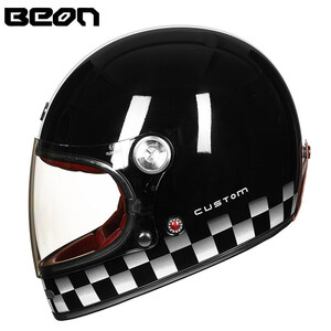 ガラス繊維製品 BEON B-510 ★新入荷★大人気 オートバイ ヘルメット フルフェイスヘルメット (カラー：黒白 )サイズ :XL