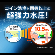 高圧洗浄機 アイリスオーヤマ コンパクト 小型 FBN-502 15点セット オレンジ 高圧 ハイパワー パワフル 高圧洗浄 洗浄 掃除 クリーナー_画像2