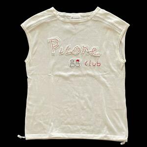 Picone club　ピッコーネ　コットンノースリーブ　ゴルフウェア　刺繍